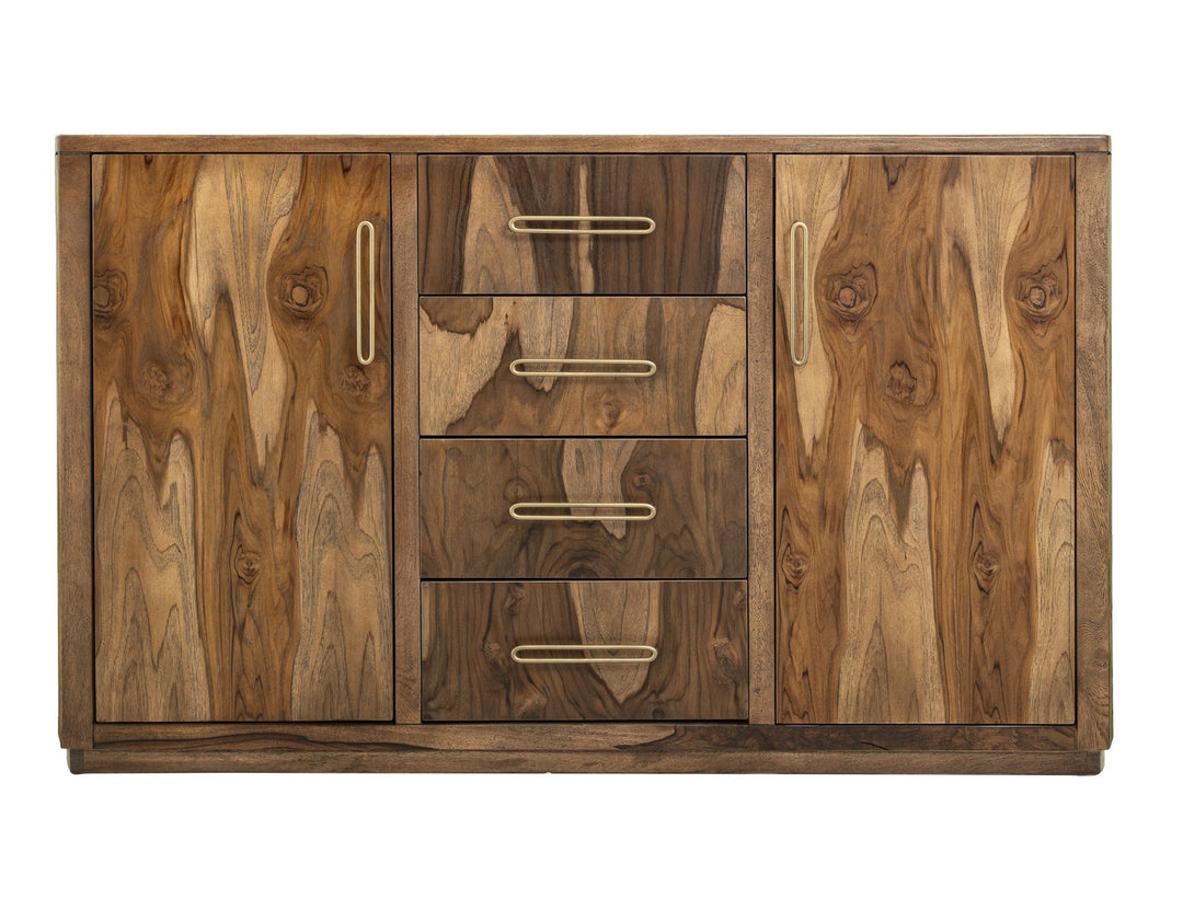 Buffet Balam à 4 tiroirs et 2 portes - Marron clair