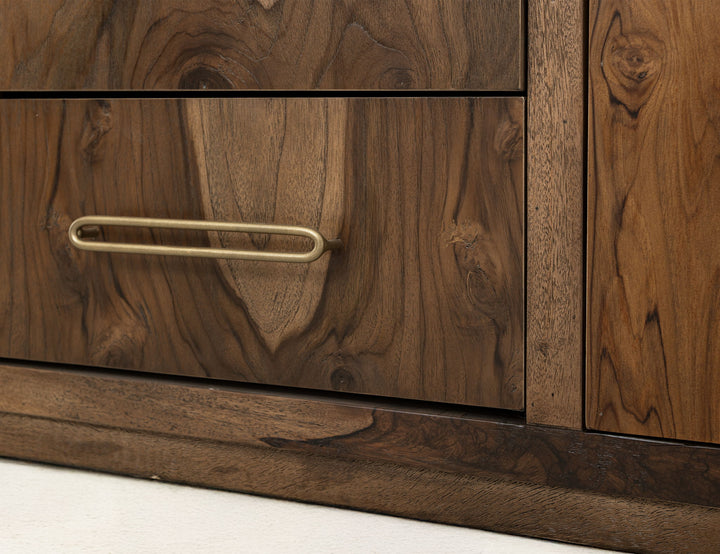 Buffet Balam à 4 tiroirs et 2 portes - Marron clair