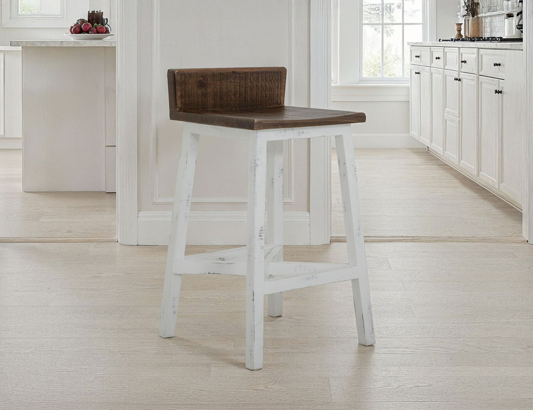 Pueblo - Wooden Seat & Base Stool (Set of 2)