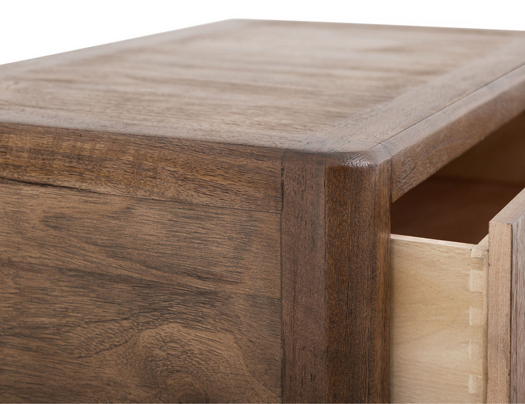 Praga - 4-Drawer Chest - Almond / Barrel Brown