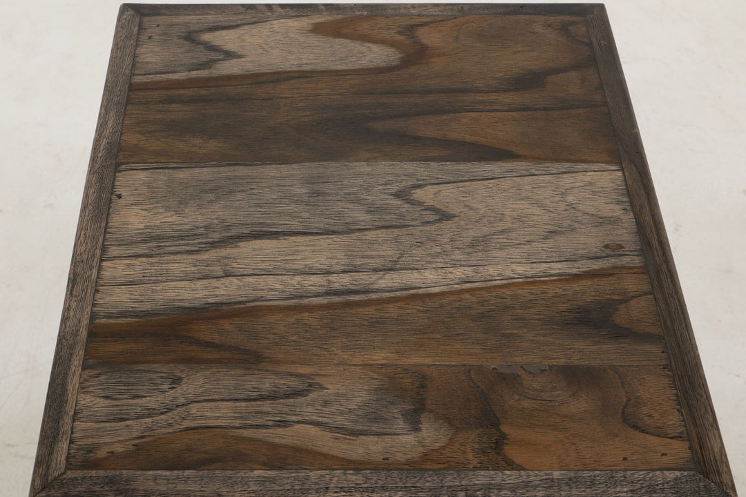 Mesa auxiliar de teca - Negro aceite