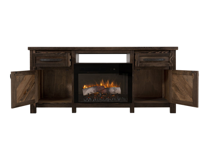 Dutton - TV Stand For Electric Fireplace - Rookwood Brown