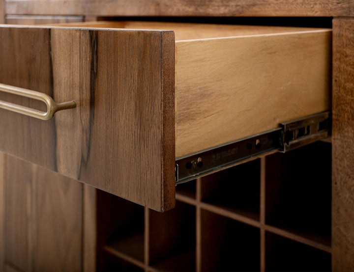 Balam - 1 Drawer & 2 Door Bar - Light Brown