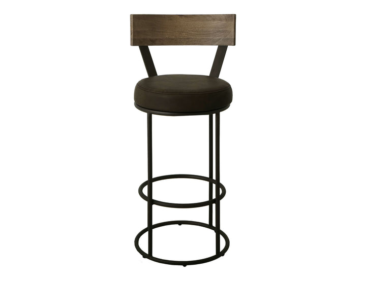 Xel-Ha - 30" Upholstered Barstool - Dark Chocolate