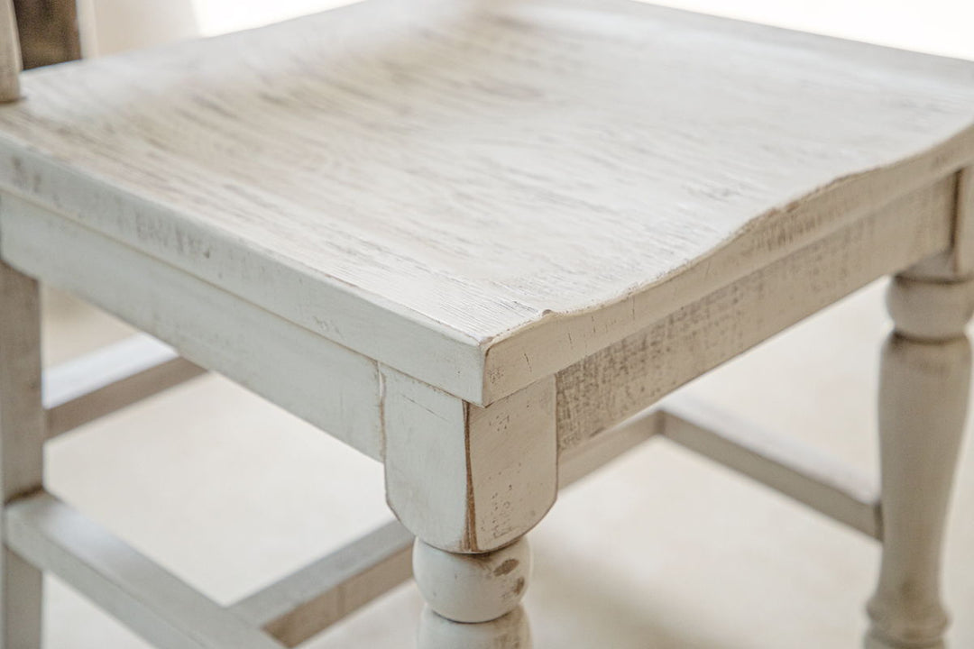 Rock Valley - Chair With Wood Seat (Set of 2) - Off White