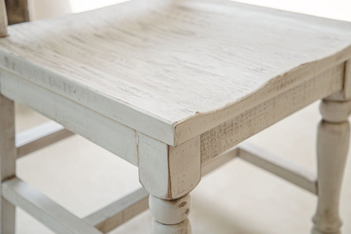 Rock Valley - Chair With Wood Seat (Set of 2) - Off White