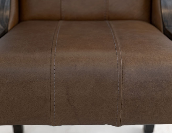 Balam - Leather Upholstered Chair (Set of 2) - Brown