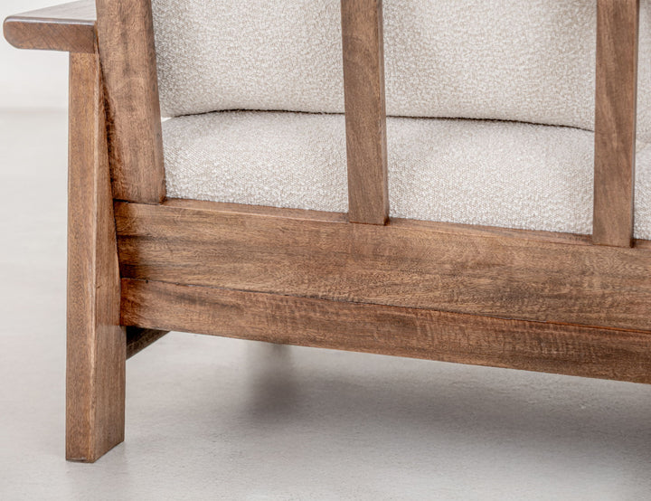 Duna - Canapé - Blanc / Marron clair