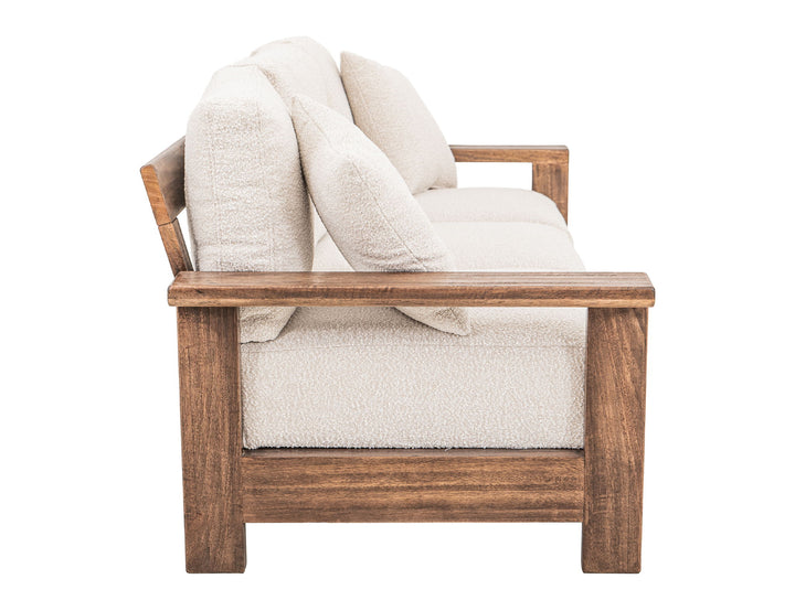 Duna - Canapé - Blanc / Marron clair