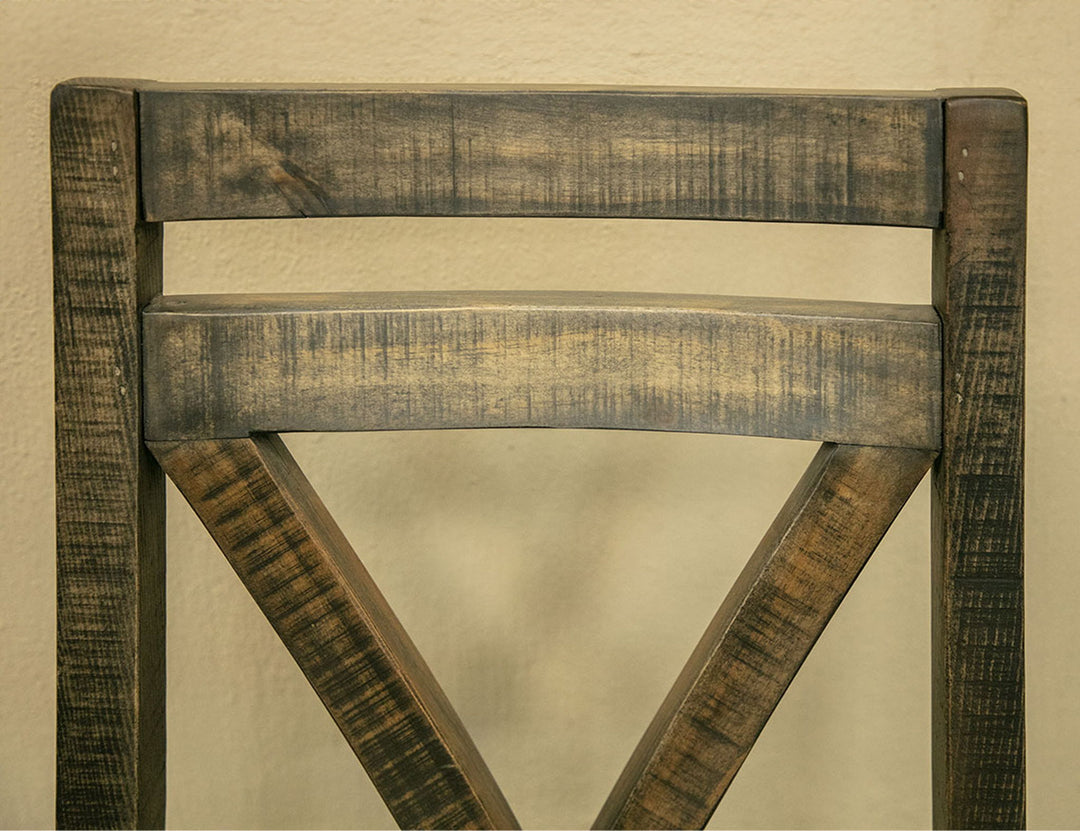 Loft - Silla con asiento de tela (juego de 2) - Bicolor gris/marrón