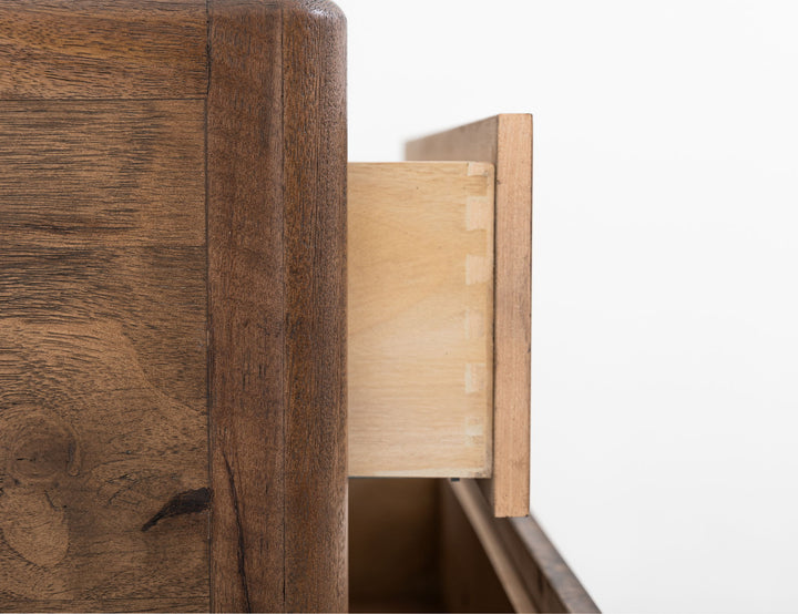 Praga - 4-Drawer Chest - Almond / Barrel Brown