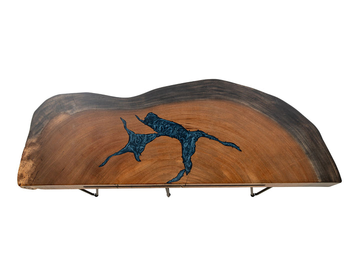 Parota - Mesa de sofá de madera - Marrón oscuro