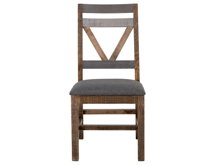 Loft - Chair With Fabric Seat (Set of 2) - Two Tone Gray / Brown