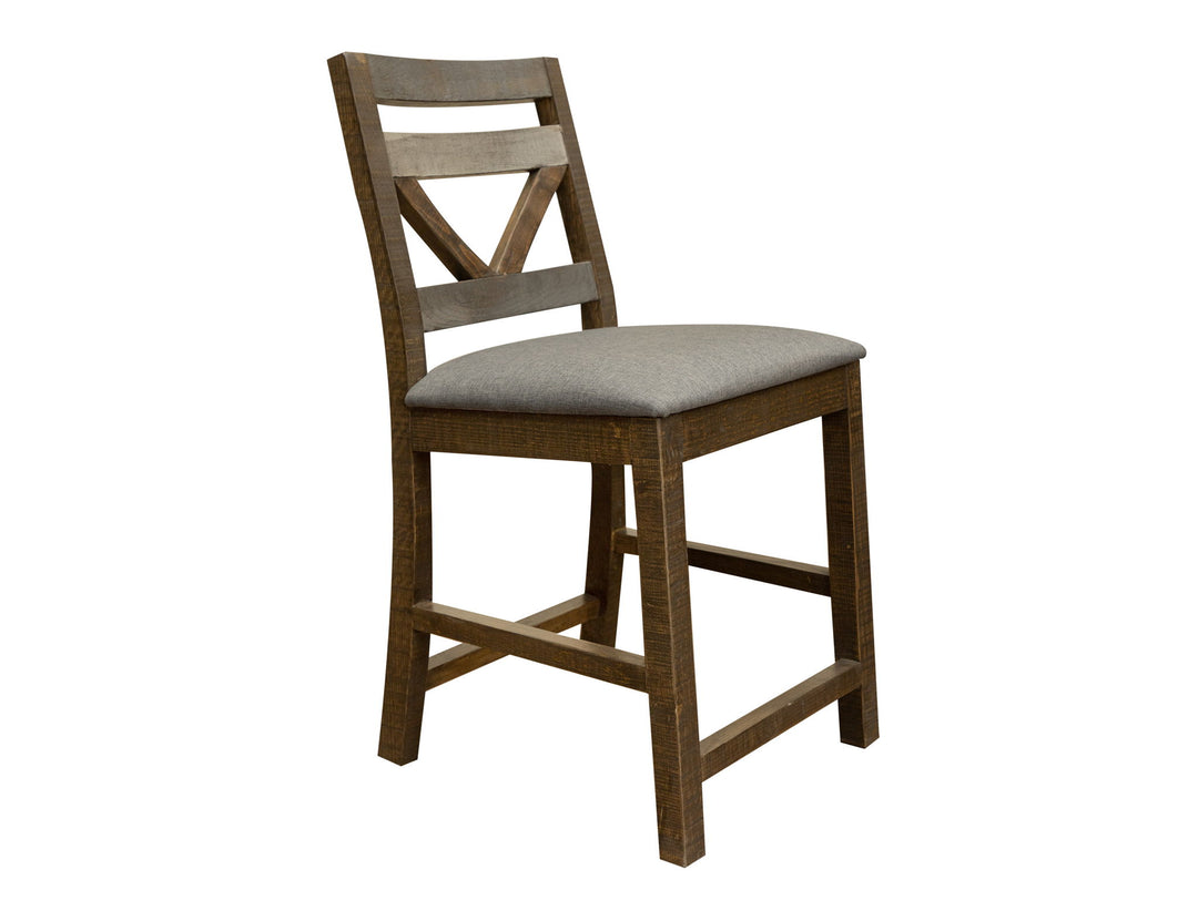 Loft - 24” Barstool (Set of 2) - Two Tone Gray / Brown
