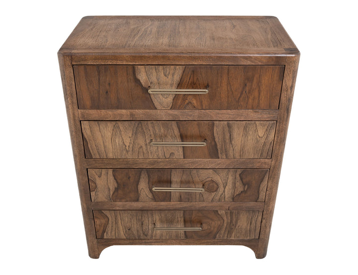 Praga - 4-Drawer Chest - Almond / Barrel Brown