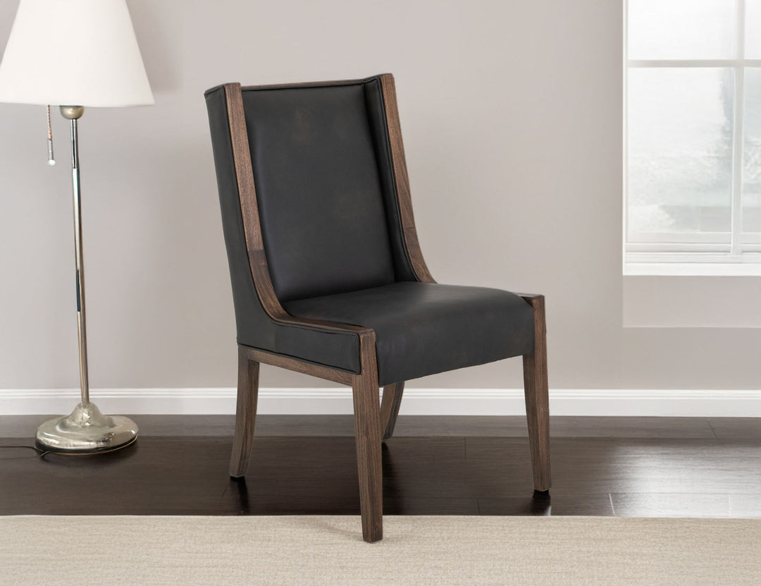 Walnut - Upholstered Chair (Set of 2) - Brown/Black