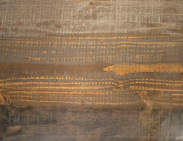 Table de chevet Loft à 2 tiroirs - Bicolore gris/marron