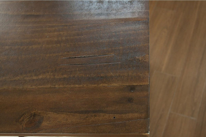 Pueblo - Desk - Antiqued White / Brown