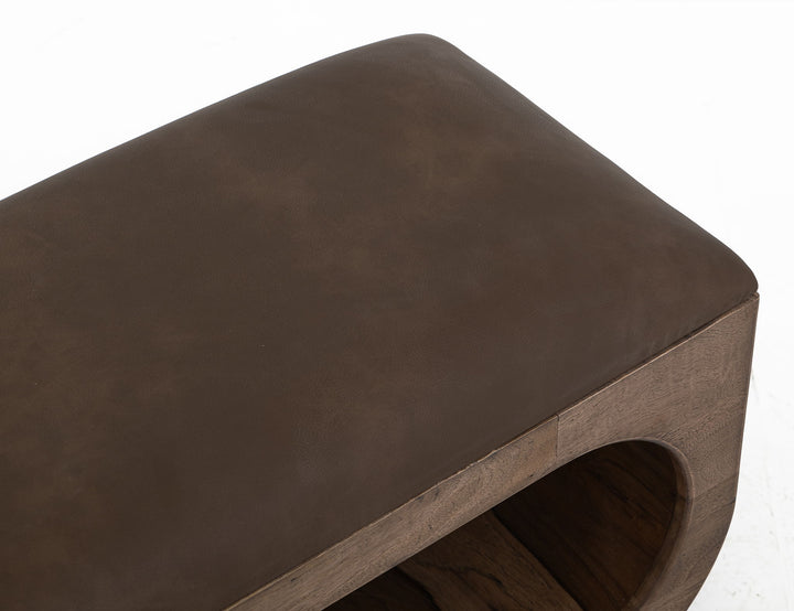 Balam - Wooden Bench With A Cushioned Seat