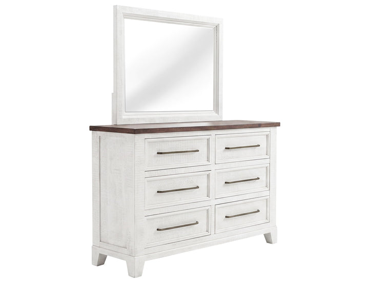 Stoa - Mirror - White / Brown