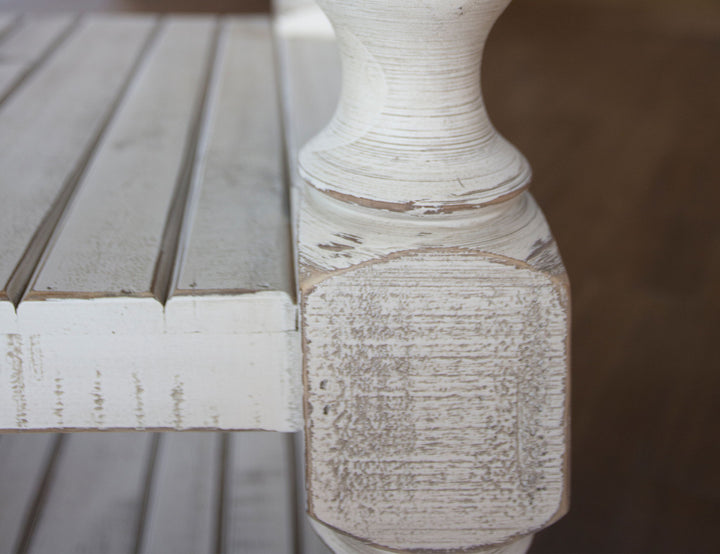 Stone - Kitchen Island With 3 Drawer / 2 Doors / 4 Shelves And Casters - Antiqued Ivory / Weathered Gray