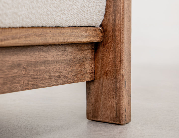 Duna - Armchair - White / Light Brown