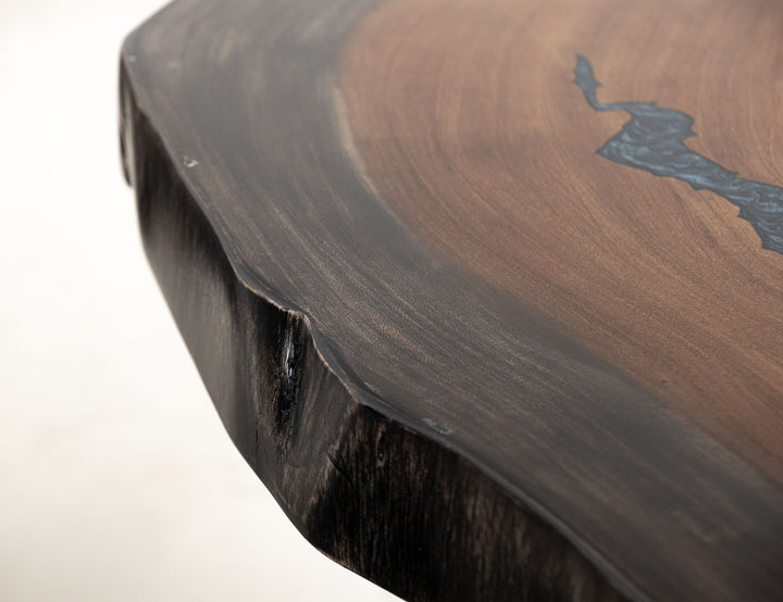 Parota - Mesa de sofá de madera - Marrón oscuro