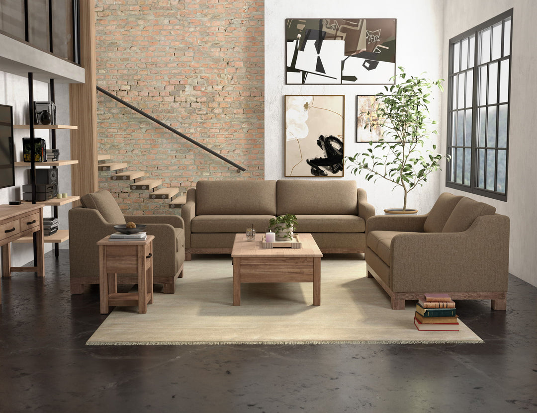 Samba - Loveseat de dos cojines - Marrón Camel