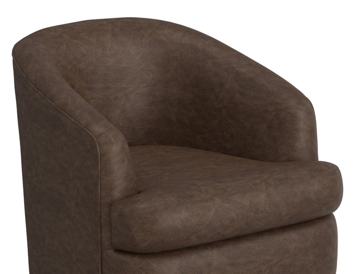 Tumbi - 360 Degree Swivel Accent Chair - Chocolate Brown