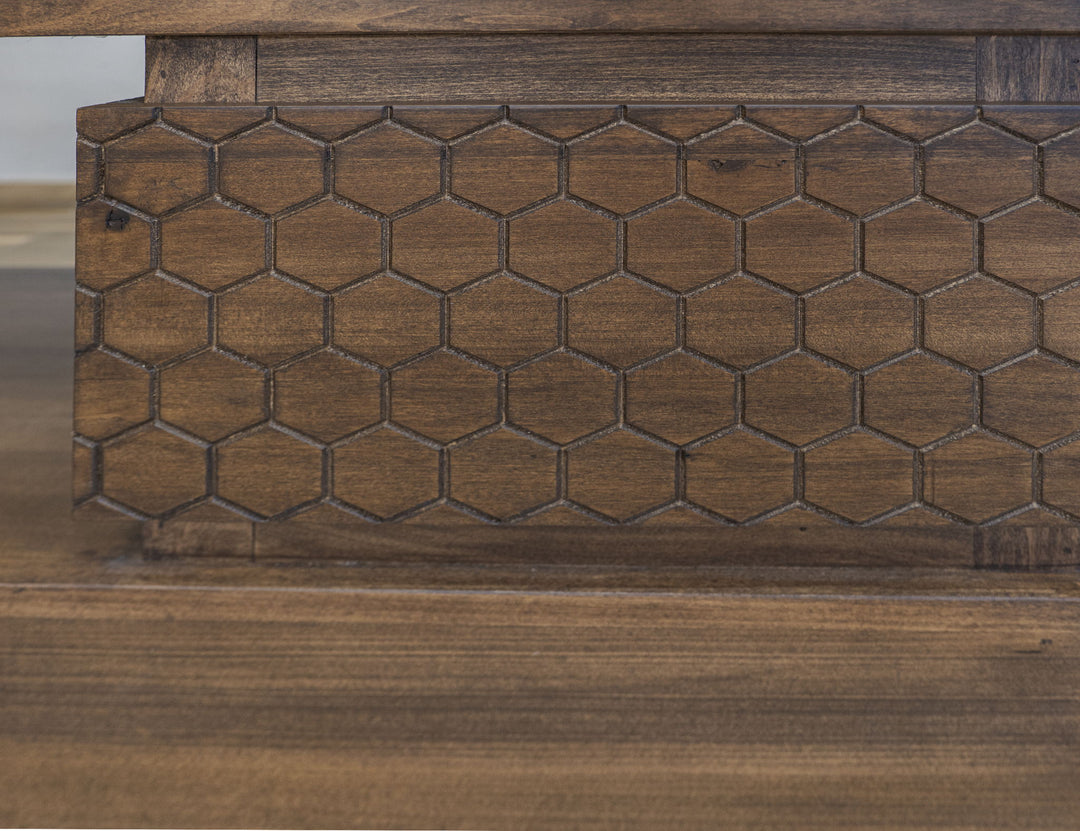 Meuble TV Honey à 2 tiroirs - Brun tonneau