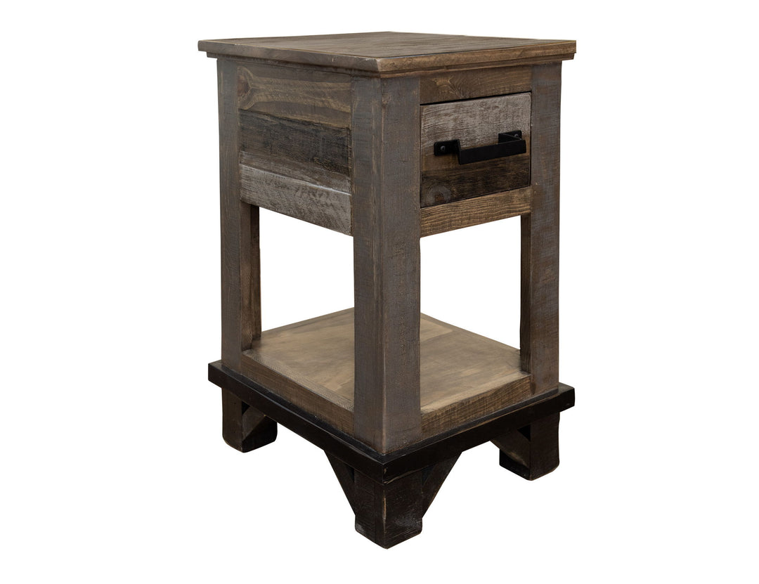 Table d'appoint Loft - Bicolore gris/marron