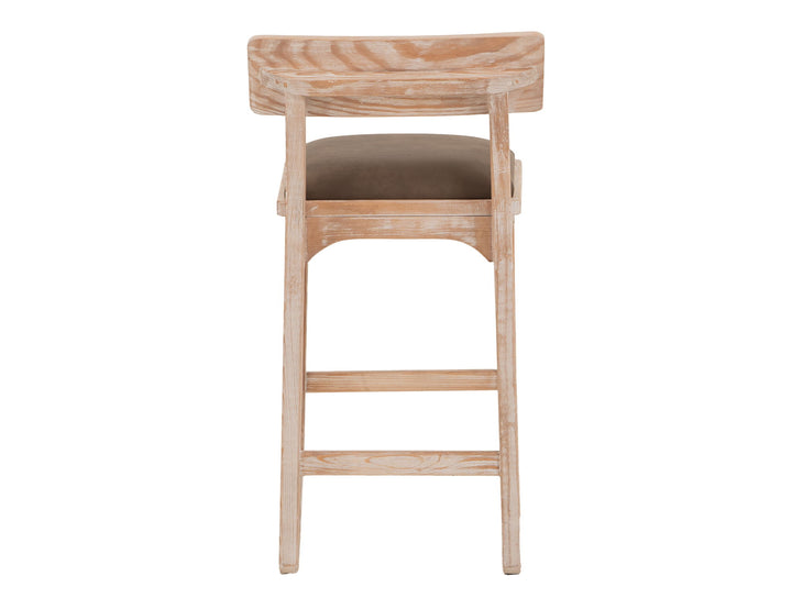 Balam - 30" Upholstered Barstool (Set of 2) - Light Brown / Dark Brown