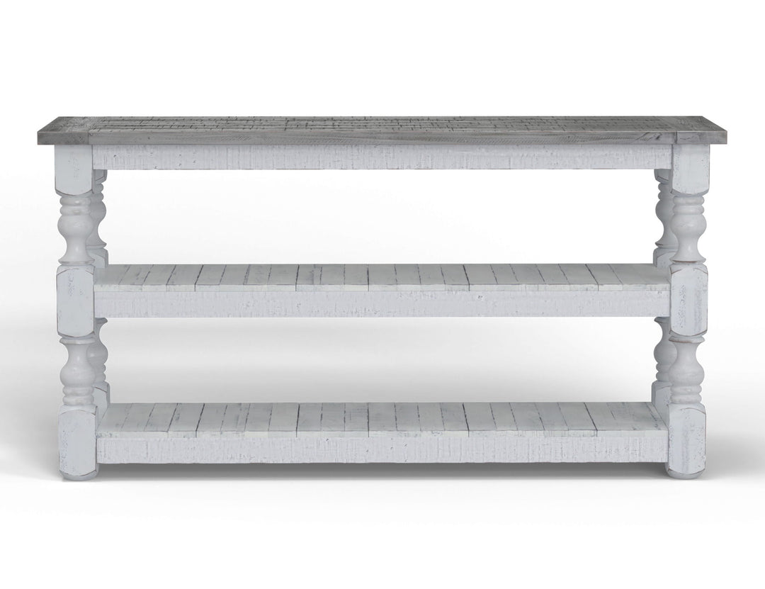 Mesa de sofá Stone - Marfil envejecido / Gris desgastado