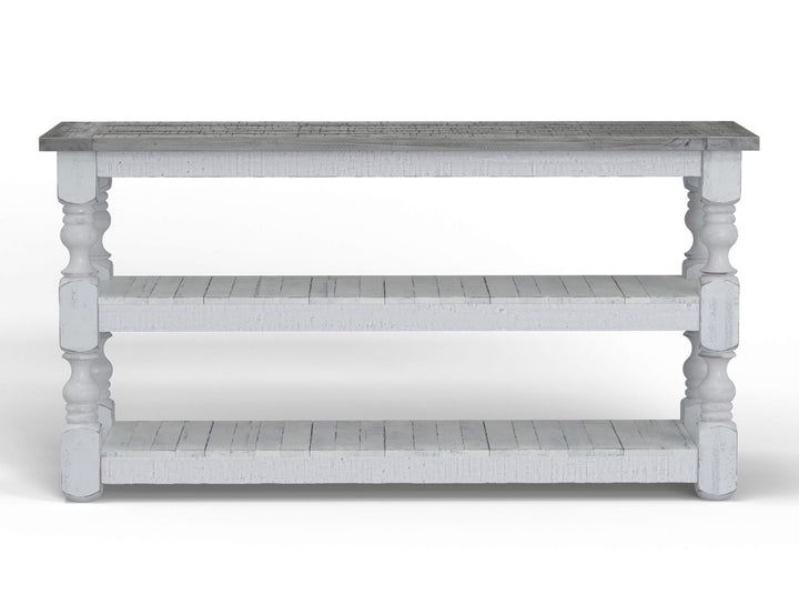 Mesa de sofá Stone - Marfil envejecido / Gris desgastado