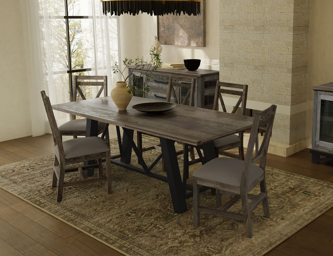 Loft - Buffet With 3 Drawer / 2 Doors - Two Tone Gray / Brown